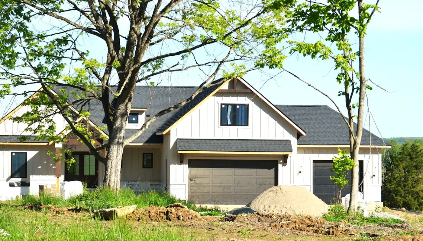 A house part way through a build